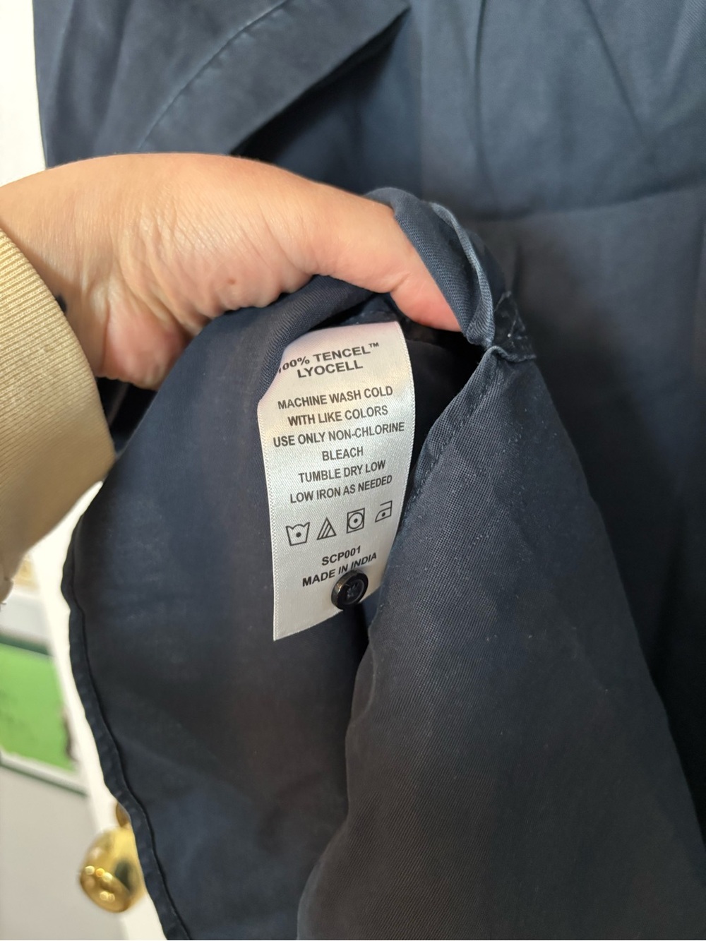 NWT EuroSummer Fisherman Core Quince Slate-Blue Relaxed Button-Down Shirt Large - Picture 5 of 5
